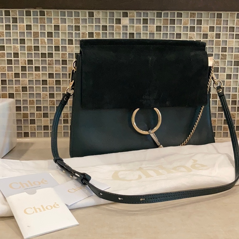 Chloe medium Faye bag in Dark Green